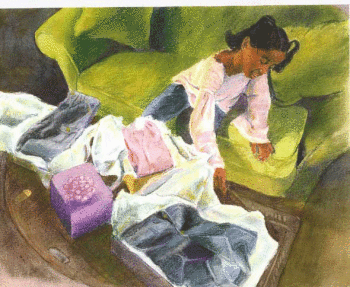 Illustration for "The Marble Jar" published by Zaner-Bloser