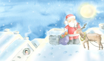 Santa Delivering Gifts