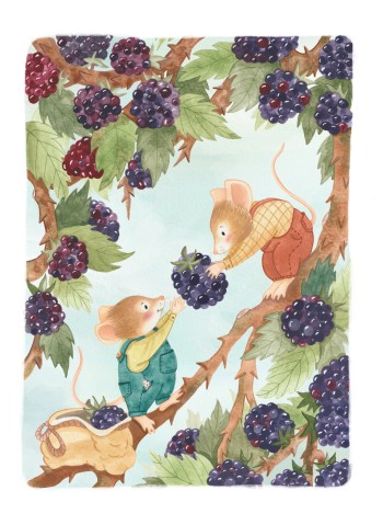 Picking blackberries