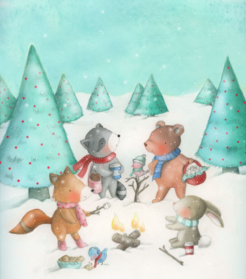 Friends in the snow