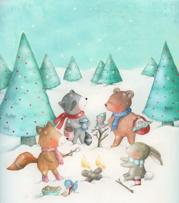 Friends in the snow