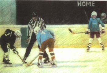 Kids Ice Hockey Face off