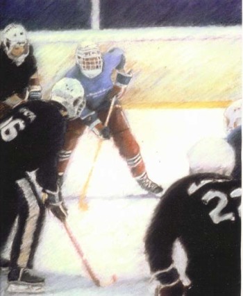 The Stand off.Kids Ice hockey