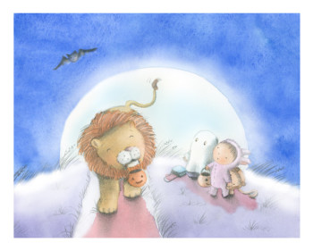 Alfred the lion goes trick-o-treating