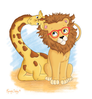 Runner the Lion and Mr. Giraffe