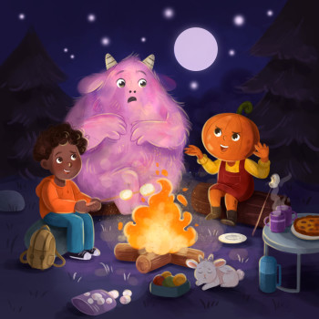 Halloween camping night