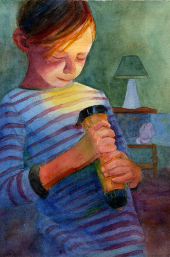 Illustration from "Charles and the Magic Flashlight"