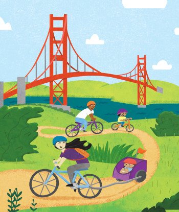 Biking Family in San Francisco