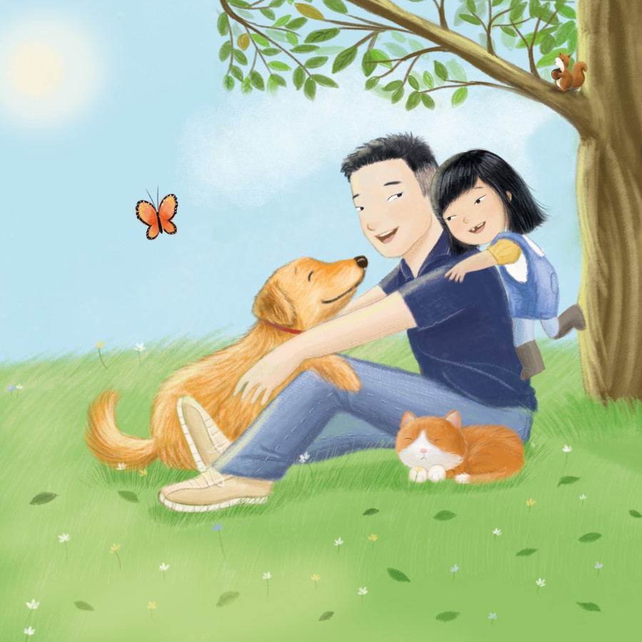 Sweet Illustrations of Fathers for Father's Day