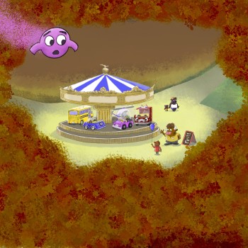 Percival Pig - Middle C passing over the carousel