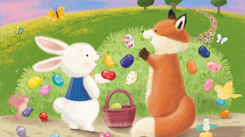 Have Fun with These Fluffy Easter Bunnies and Colourful Easter Egg Illustrations