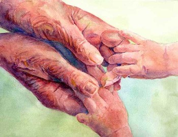 holding hands