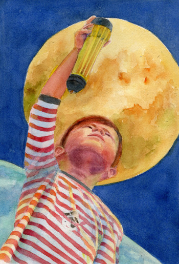 Illustration from "Charles and the Magic Flashlight "