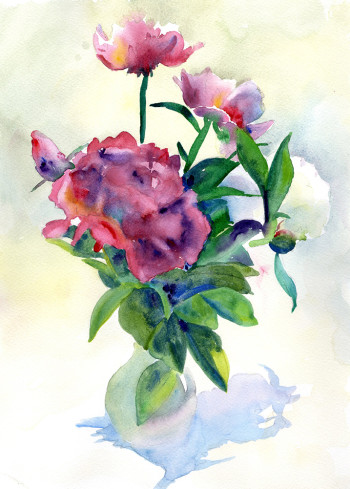 Red peonies
