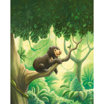 A sun bear in truoble