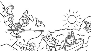 The Rabbit Family, coloring pages for Drawin'kids