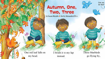 Ladybug magazine (Cricket Media Inc) commission: 'Autumn, One, Two, Three' double page illustration