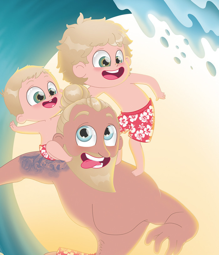 Sweet Illustrations of Fathers for Father's Day