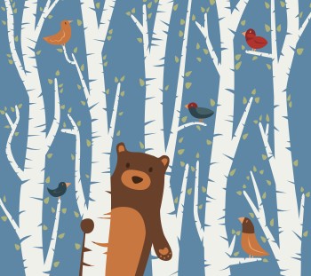Bear in Birches