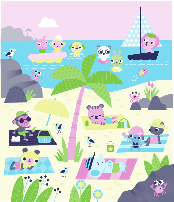 Grab Some Sunscreen and Dive Into These Beach Illustrations