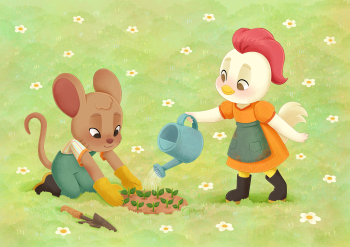 Mouse and Chicken Gardening
